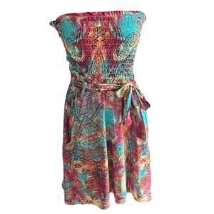 Apple Bottoms Sleeveless Tube Fit N Flare Dress Y2K MEDIUM Flaws